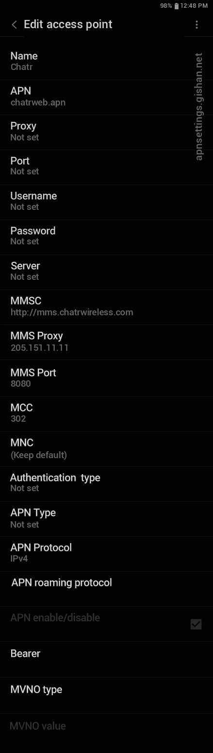 Chatr Apn Settings For Tcl A Apn Settings Canada