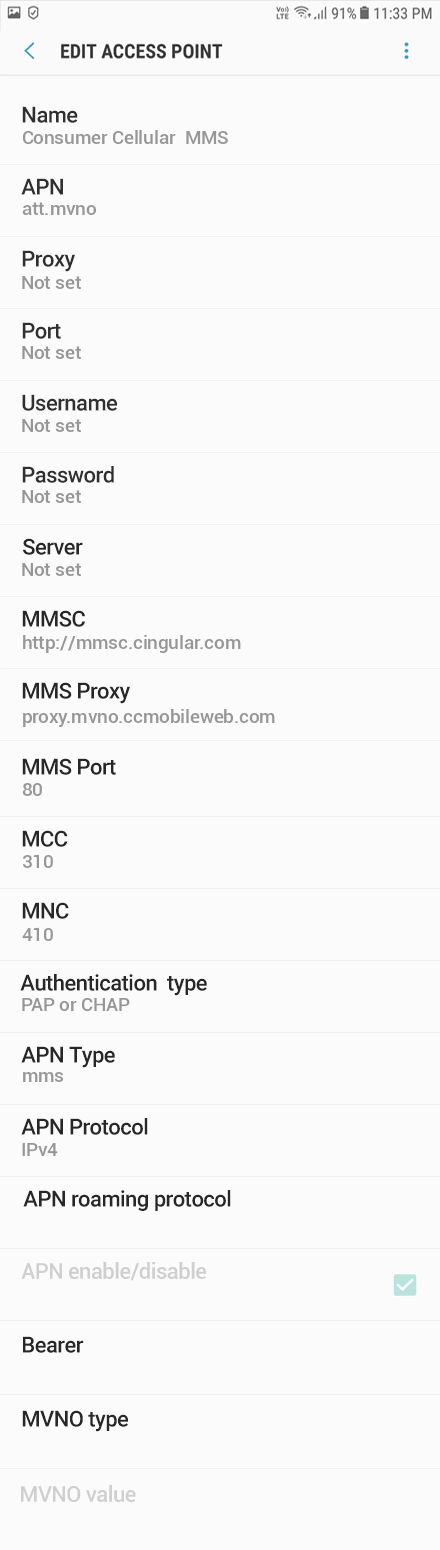 Consumer Cellular APN Settings For Android APN Settings USA