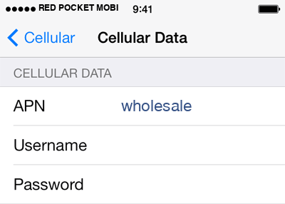 red pocket iphone apn