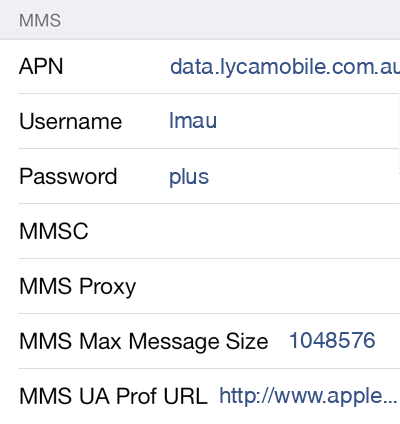 Lycamobile Apn Settings For Apple Iphone X Apn Settings Australia